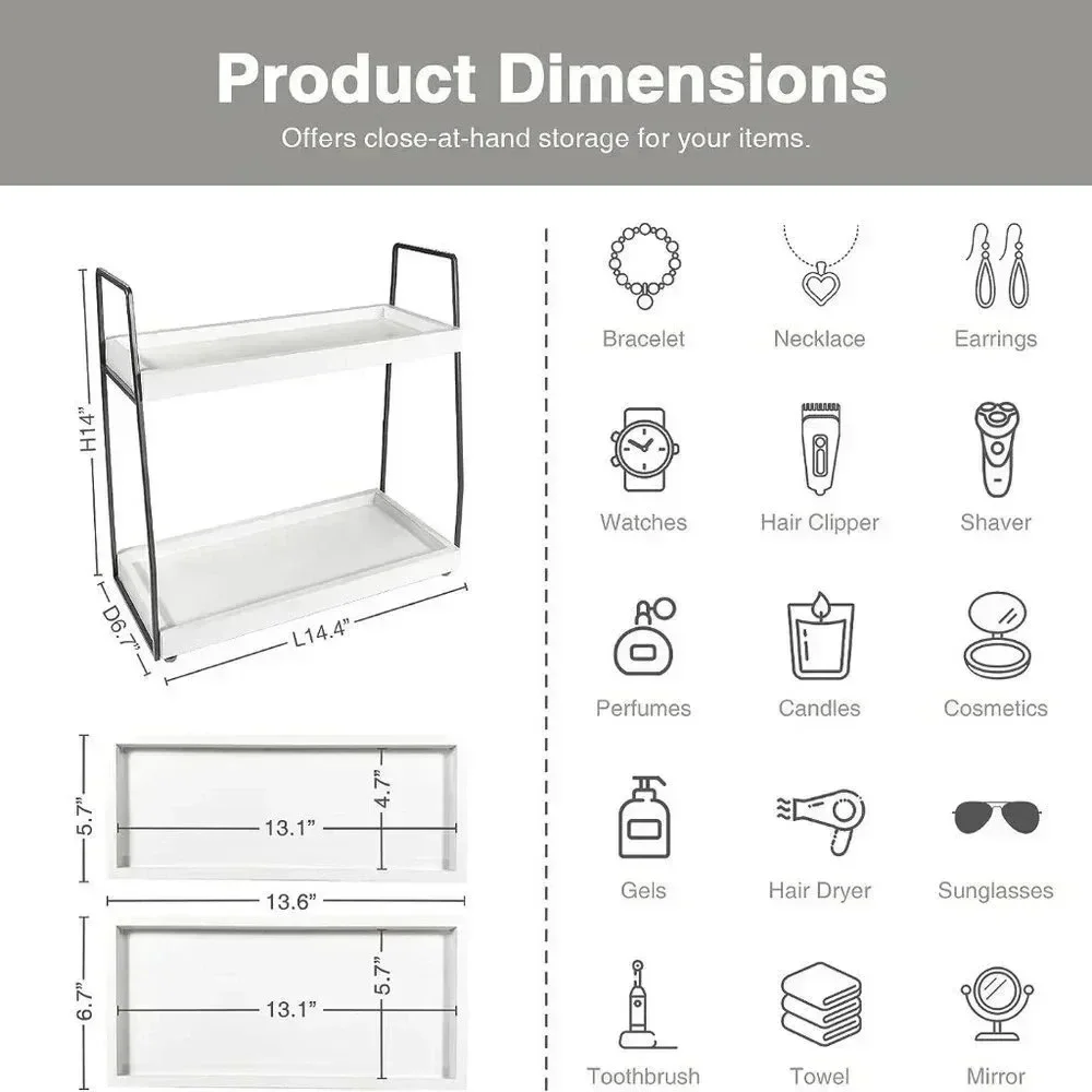 Bathroom Organizer Countertop, Counter Organizer for Bathroom Decor